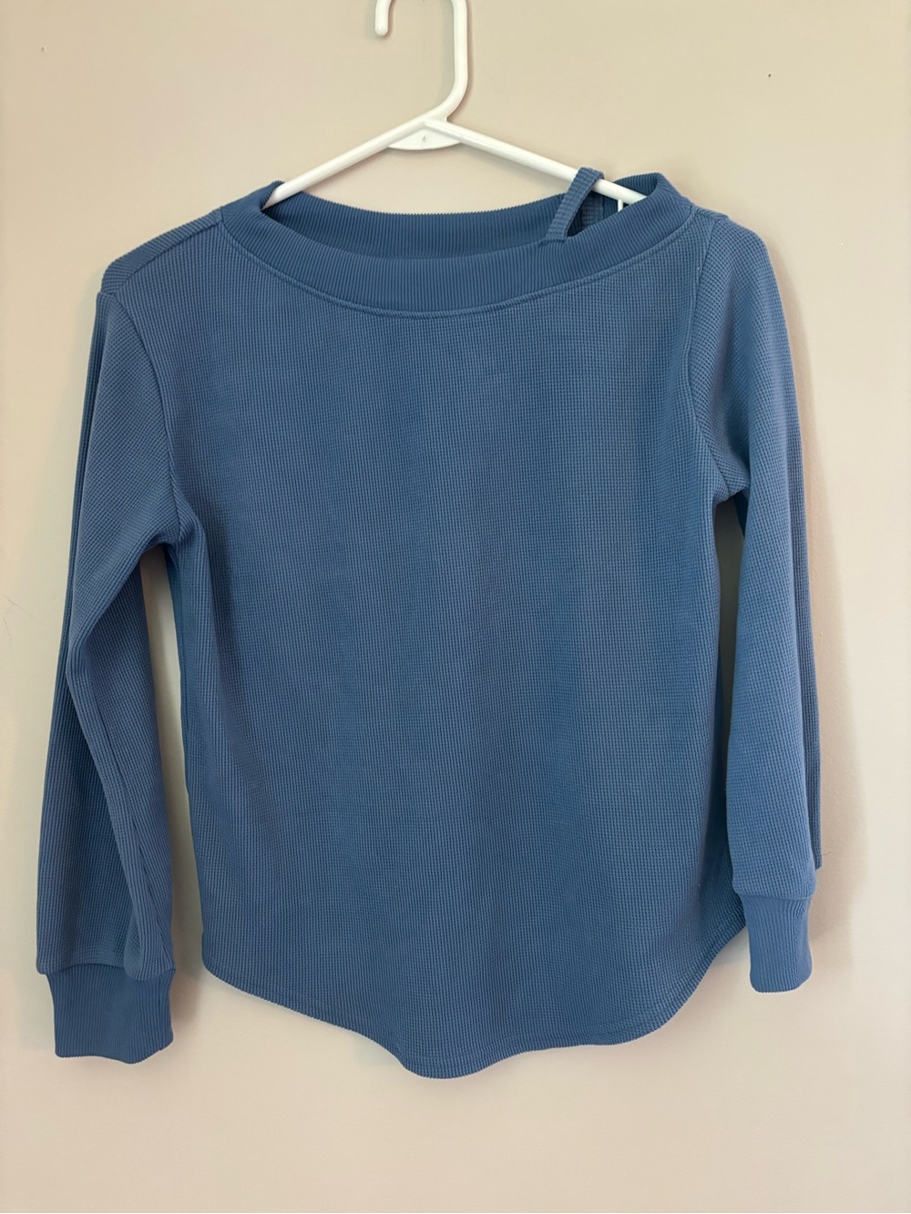 abercrombie kids Dusty Blue Waffle Knit Long-Sleeve Tee